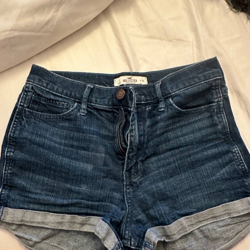 Hollister navy blue denim shorts
